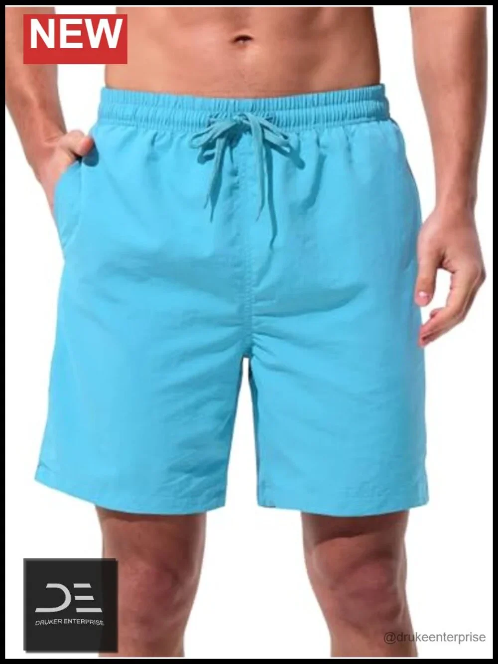 Men's Swim Trunks Board Shorts Quick Dry with Mesh Lining Pockets 7